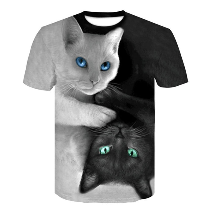 Cats 3D Printed T-shirt Women Men tshirt short Sleeve Casual Men's Fashion High Quality Clothing tees Tops Dropshipping XXS-4XL