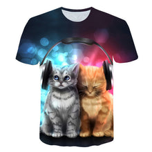Load image into Gallery viewer, Cats 3D Printed T-shirt Women Men tshirt short Sleeve Casual Men&#39;s Fashion High Quality Clothing tees Tops Dropshipping XXS-4XL