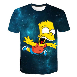 New Simpson Snoopy and other animation printing T-shirts with round collar and short sleeves in summe