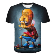 Load image into Gallery viewer, New Simpson Snoopy and other animation printing T-shirts with round collar and short sleeves in summe