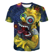 Load image into Gallery viewer, New Simpson Snoopy and other animation printing T-shirts with round collar and short sleeves in summe