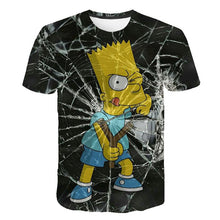 Load image into Gallery viewer, New Simpson Snoopy and other animation printing T-shirts with round collar and short sleeves in summe