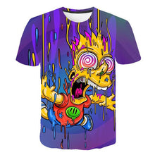 Load image into Gallery viewer, New Simpson Snoopy and other animation printing T-shirts with round collar and short sleeves in summe