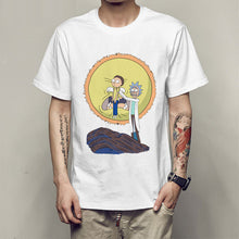Load image into Gallery viewer, Men&#39;s T-shirt crewneck loose rick and morty printed  T shirt 2019 new casual mens tshirt tops free shiping