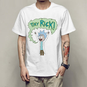 Men's T-shirt crewneck loose rick and morty printed  T shirt 2019 new casual mens tshirt tops free shiping